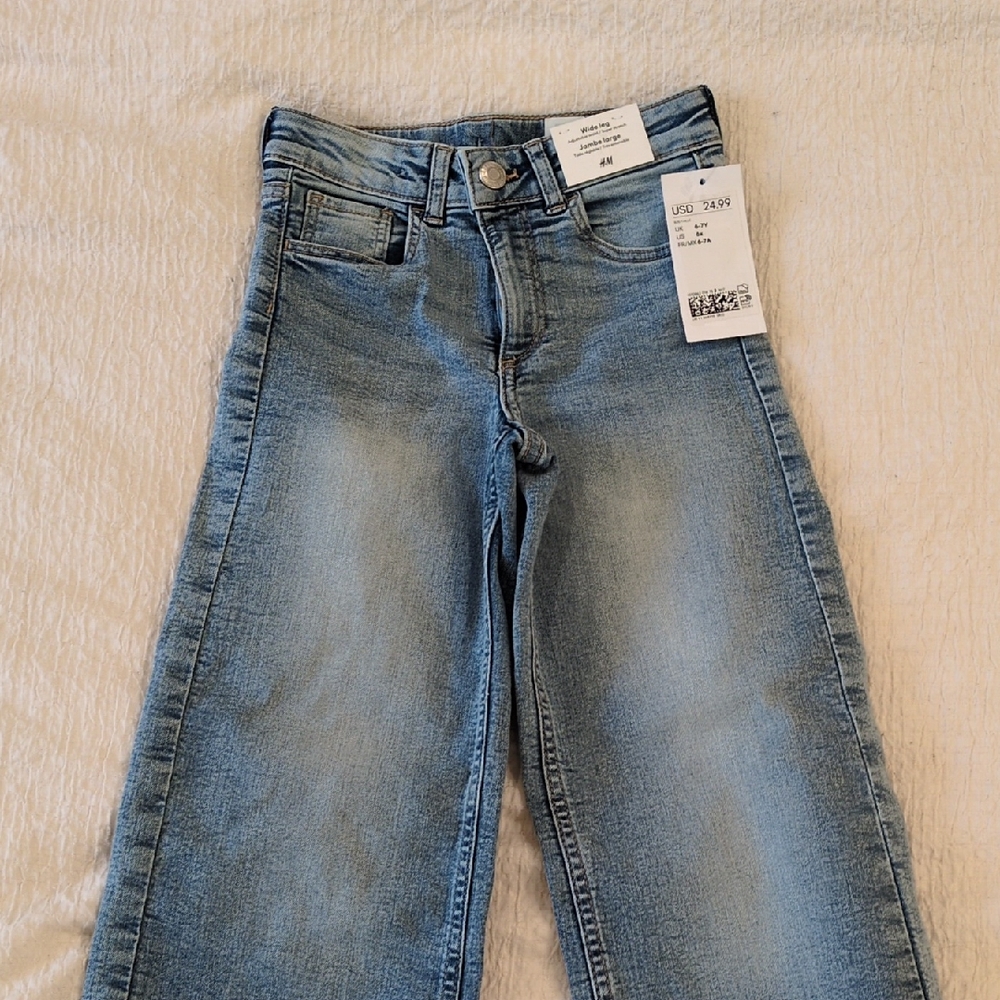 H&M Girls Wide Leg Jeans Size 6X